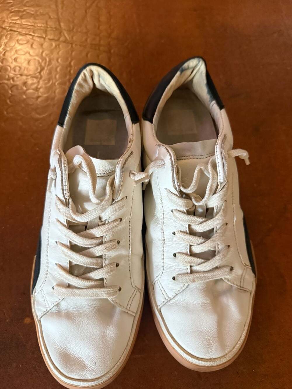 Dolce Vita Zina Leather Sneakers White Black